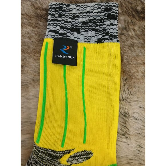 Randy Sun‎ Waterproof Breathable Knee High Socks Yellow & Gray Unisex - Picture 4 of 7